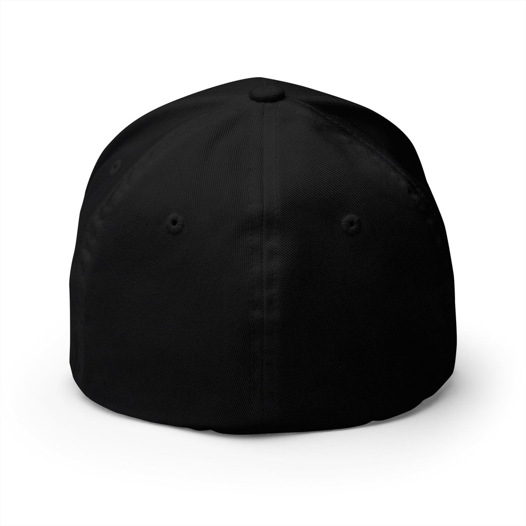 Hamilton Apparel Embroidered Curved Patch Cap — White Structured Closed-Back Hat