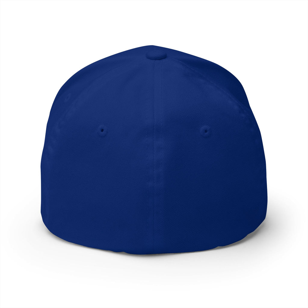 Hamilton Apparel Embroidered Curved Patch Cap — White Structured Closed-Back Hat