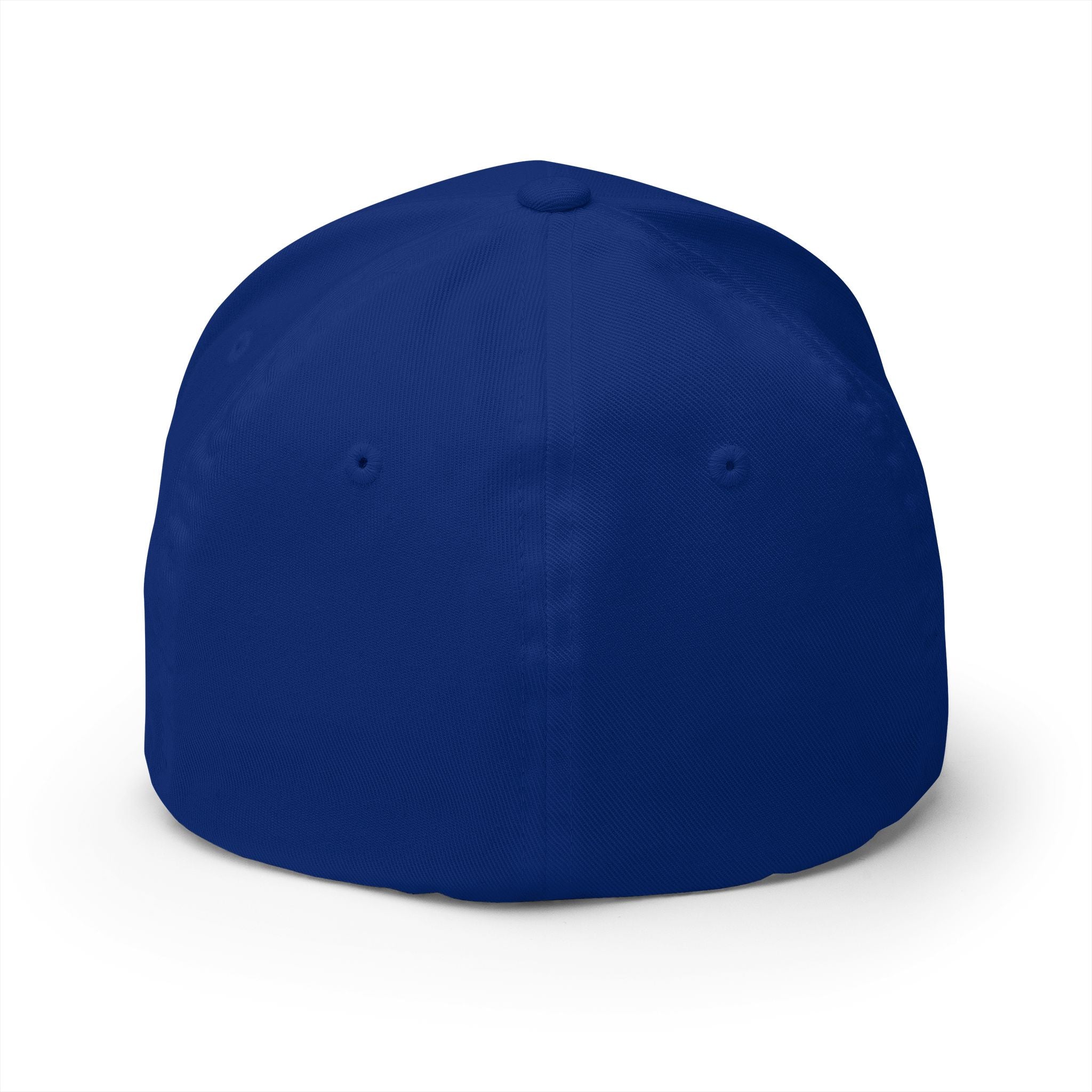 Hamilton Apparel Embroidered Curved Patch Cap — White Structured Closed-Back Hat