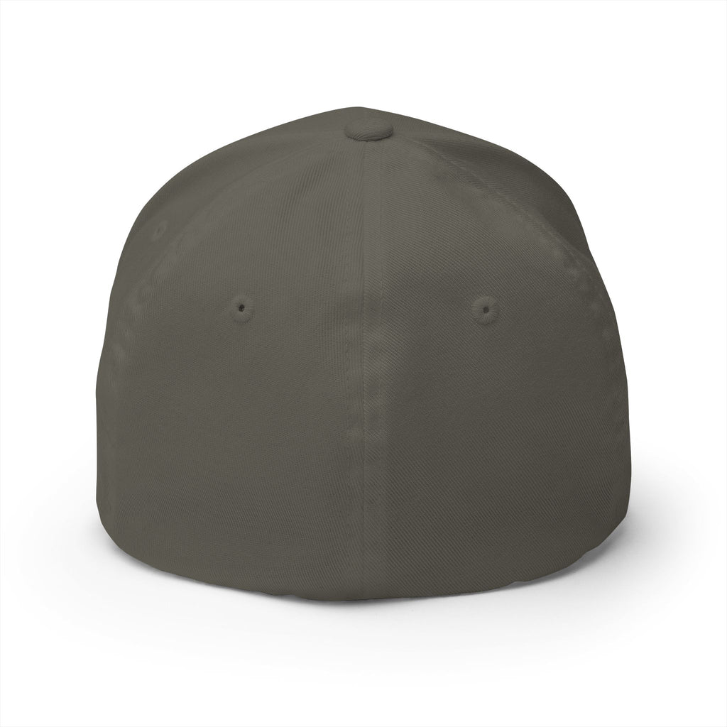 Hamilton Apparel Embroidered Curved Patch Cap — White Structured Closed-Back Hat
