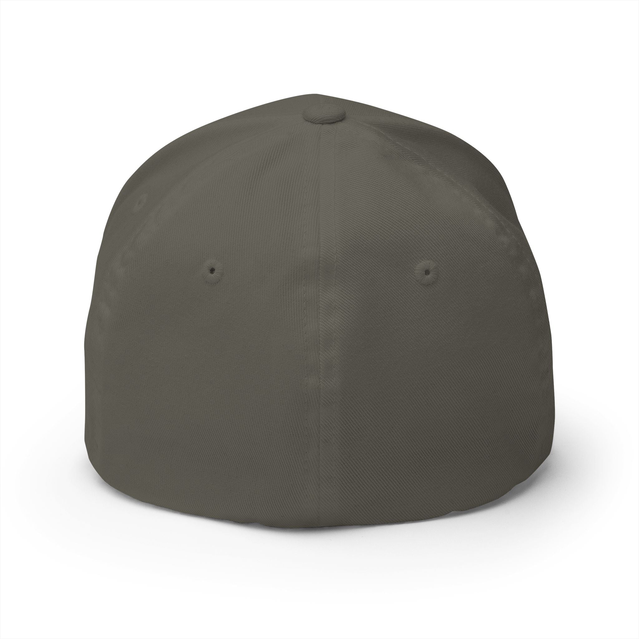 Hamilton Apparel Embroidered Curved Patch Cap — White Structured Closed-Back Hat