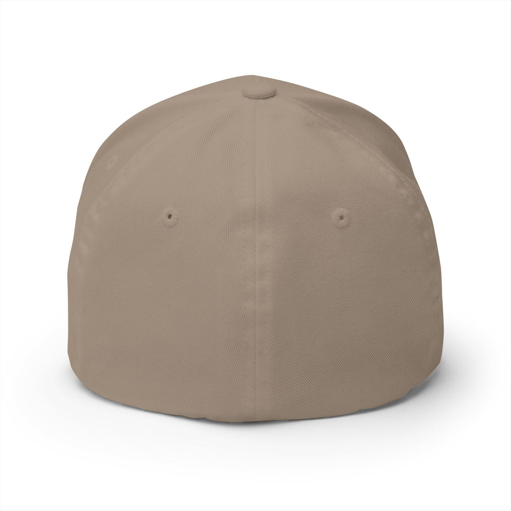 Hamilton Apparel Embroidered Curved Patch Cap — White Structured Closed-Back Hat