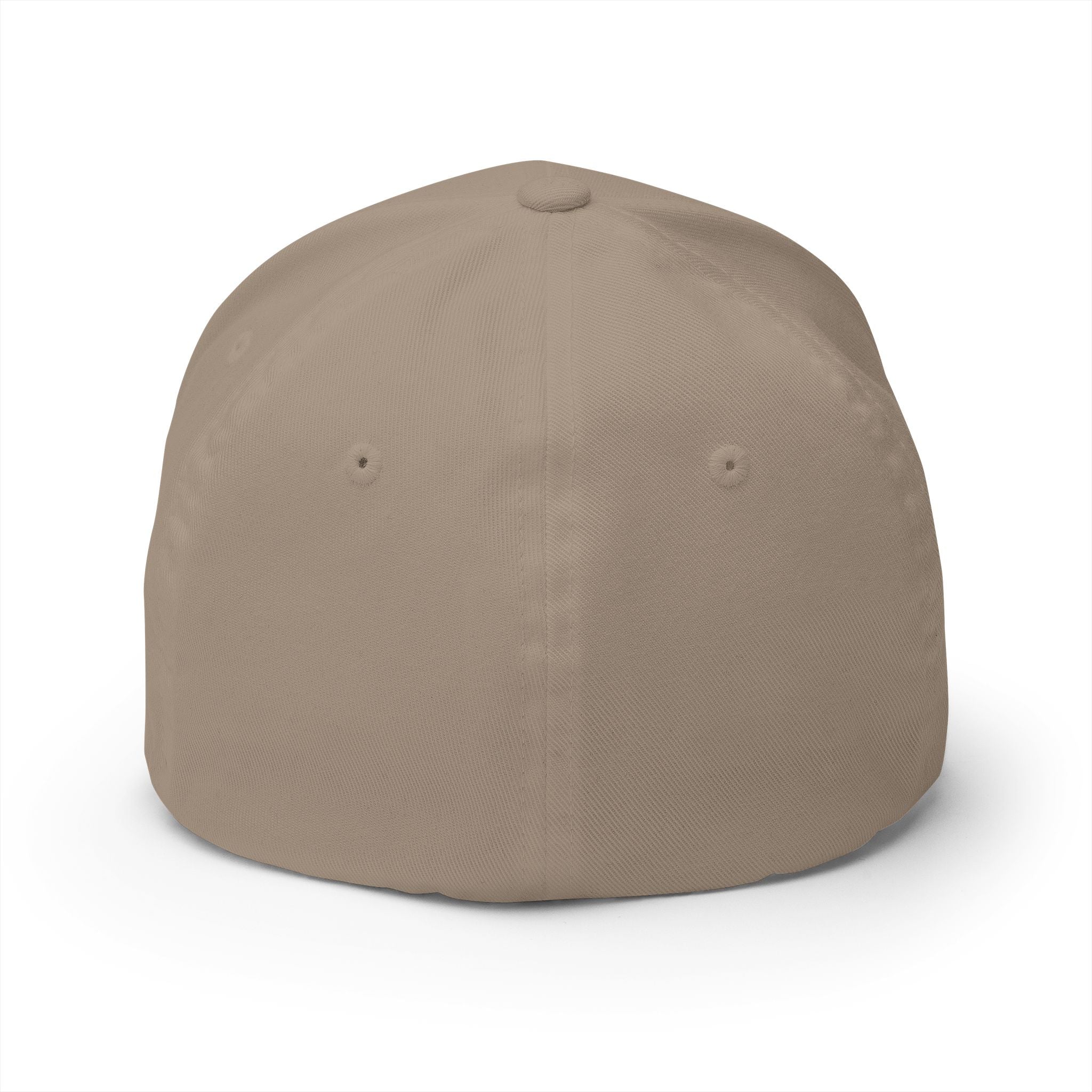 Hamilton Apparel Embroidered Curved Patch Cap — White Structured Closed-Back Hat